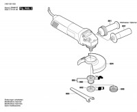 Bosch 0 601 801 003 Gws 9-125 Angle Grinder 230 V / Eu Spare Parts